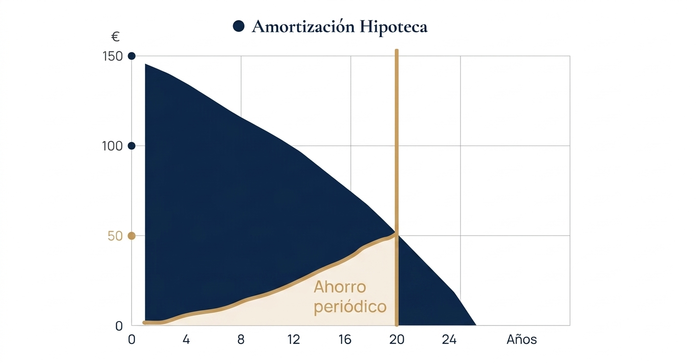 grafico linea de amortizacion hipotecaria